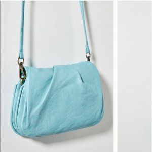 New Anthropologie | Turquoise Blue Maude Faux Leather Crossbody Bag